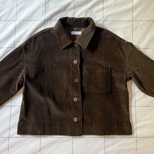 Brown Oak + Fort Cropped Corduroy Jacket